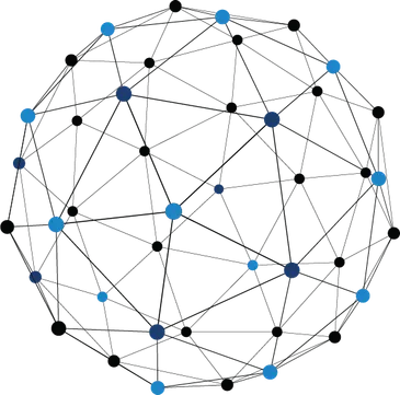 Sphere of connecting dots